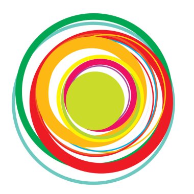 Rastgele daireler soyut geometrik bileşim