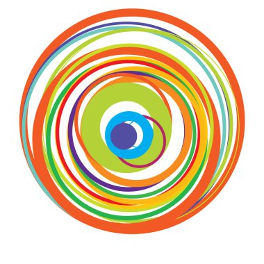 Rastgele daireler soyut geometrik bileşim