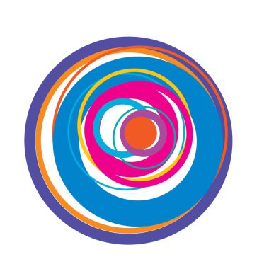 Rastgele daireler soyut geometrik bileşim