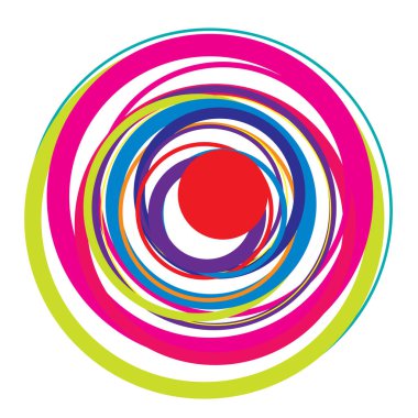 Rastgele daireler soyut geometrik bileşim