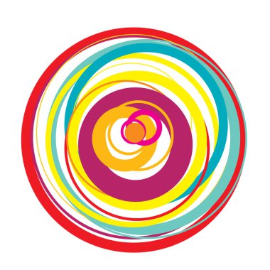 Rastgele daireler soyut geometrik bileşim