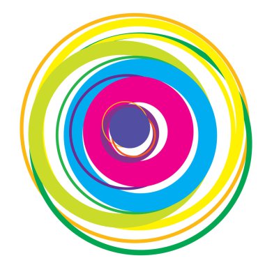 Rastgele daireler soyut geometrik bileşim