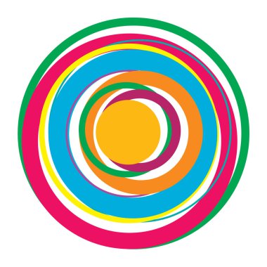 Rastgele daireler soyut geometrik bileşim