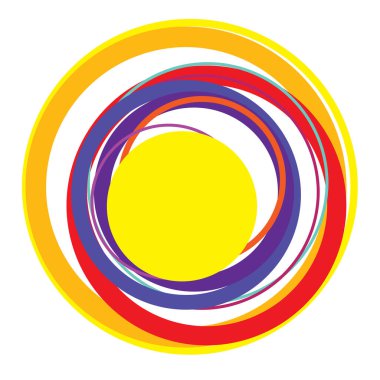 Rastgele daireler soyut geometrik bileşim