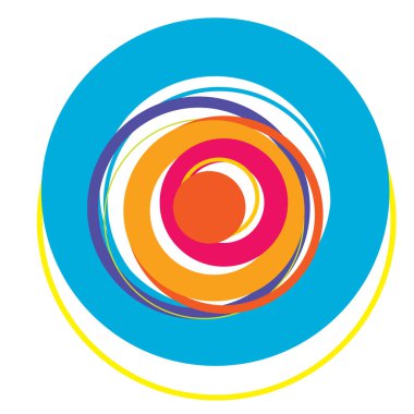 Rastgele daireler soyut geometrik bileşim