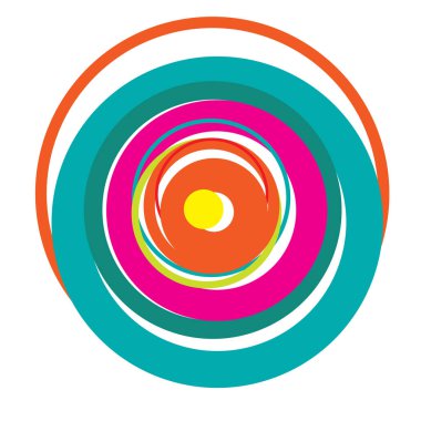 Rastgele daireler soyut geometrik bileşim