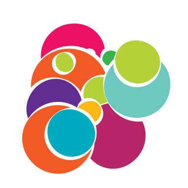 Rastgele daireler soyut geometrik bileşim