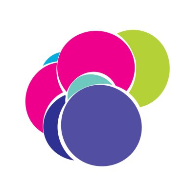 Rastgele daireler soyut geometrik bileşim