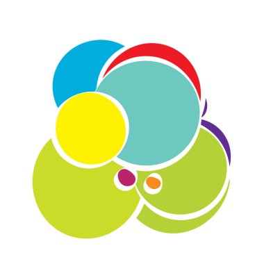 Rastgele daireler soyut geometrik bileşim