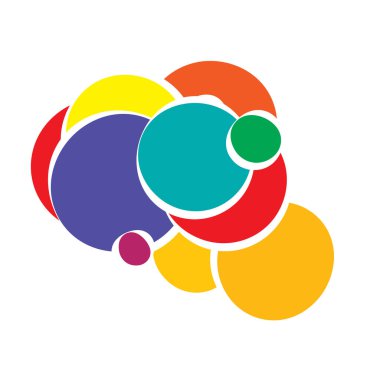 Rastgele daireler soyut geometrik bileşim