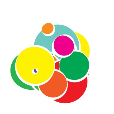 Rastgele daireler soyut geometrik bileşim