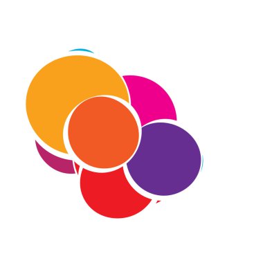 Rastgele daireler soyut geometrik bileşim