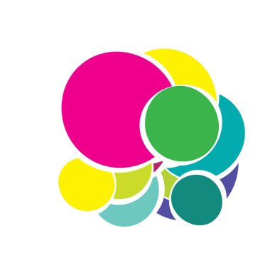 Rastgele daireler soyut geometrik bileşim