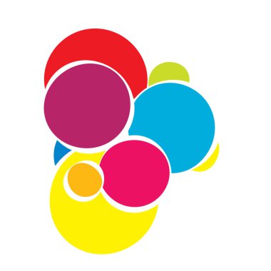 Rastgele daireler soyut geometrik bileşim