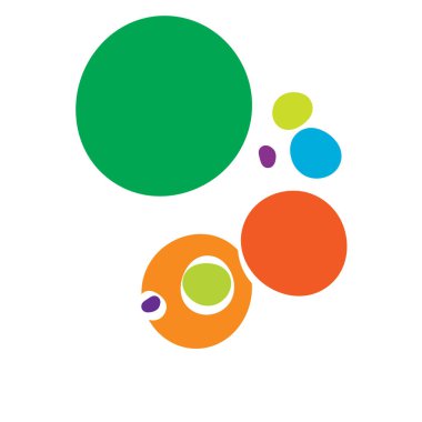 Rastgele daireler soyut geometrik bileşim