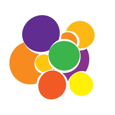 Rastgele daireler soyut geometrik bileşim