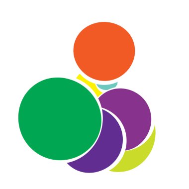 Rastgele daireler soyut geometrik bileşim