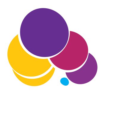 Rastgele daireler soyut geometrik bileşim