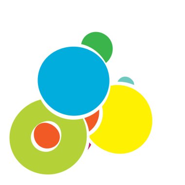 Rastgele daireler soyut geometrik bileşim