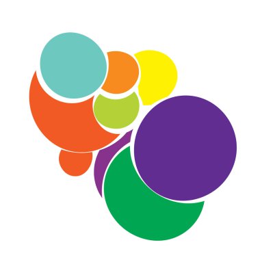 Rastgele daireler soyut geometrik bileşim