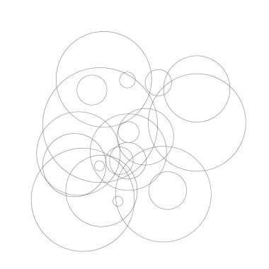 Rastgele daireler soyut geometrik bileşim