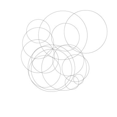 Rastgele daireler soyut geometrik bileşim