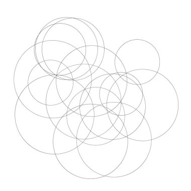 Rastgele daireler soyut geometrik bileşim