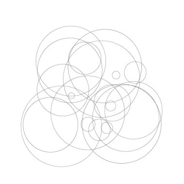 Rastgele daireler soyut geometrik bileşim