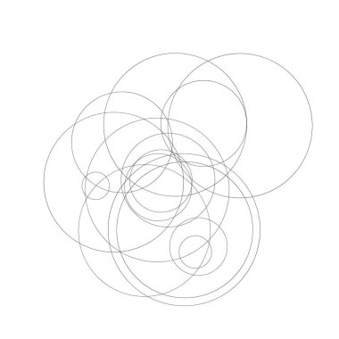 Rastgele daireler soyut geometrik bileşim