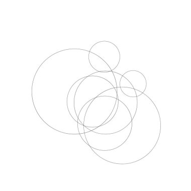 Rastgele daireler soyut geometrik bileşim