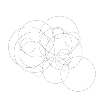 Rastgele daireler soyut geometrik bileşim