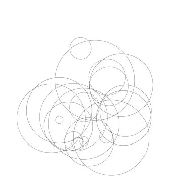 Rastgele daireler soyut geometrik bileşim