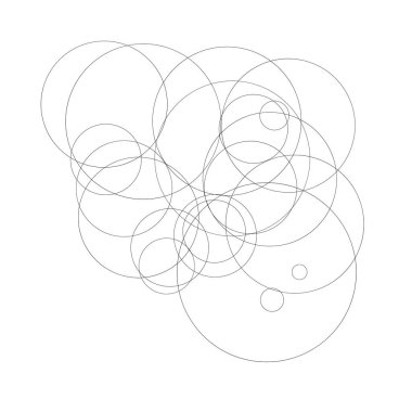 Rastgele daireler soyut geometrik bileşim