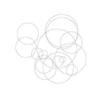 Rastgele daireler soyut geometrik bileşim