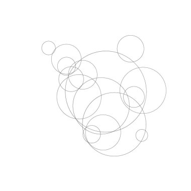 Rastgele daireler soyut geometrik bileşim