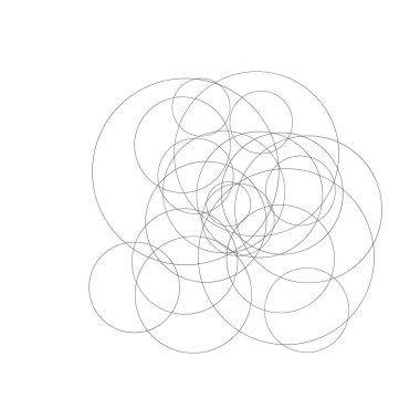 Rastgele daireler soyut geometrik bileşim