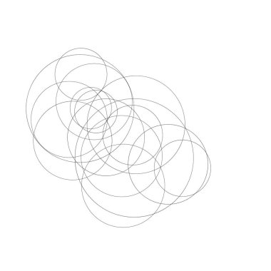 Rastgele daireler soyut geometrik bileşim