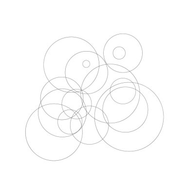 Rastgele daireler soyut geometrik bileşim