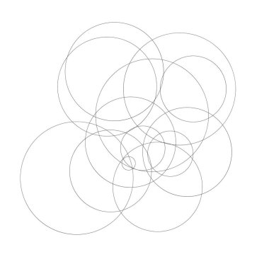 Rastgele daireler soyut geometrik bileşim