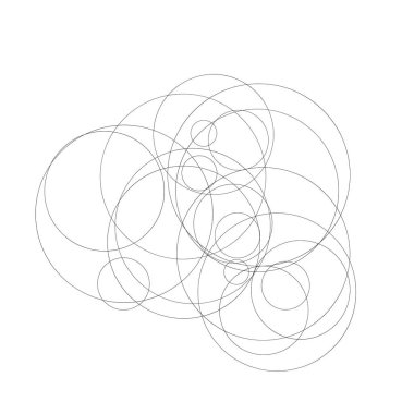 Rastgele daireler soyut geometrik bileşim