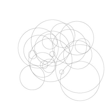 Rastgele daireler soyut geometrik bileşim