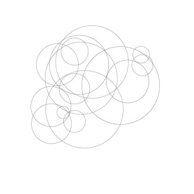 Rastgele daireler soyut geometrik bileşim