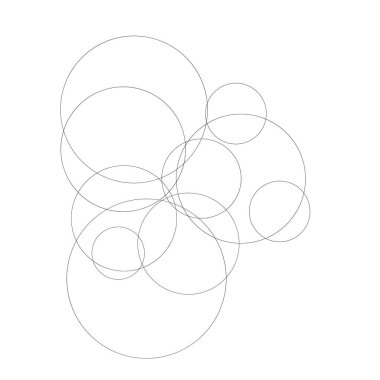 Rastgele daireler soyut geometrik bileşim