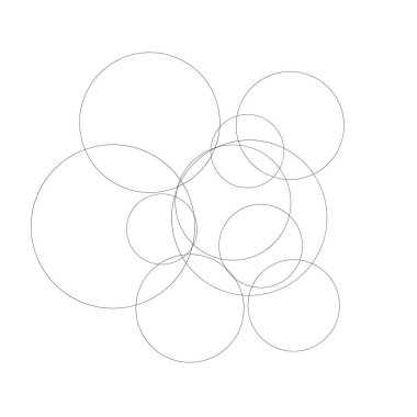 Rastgele daireler soyut geometrik bileşim