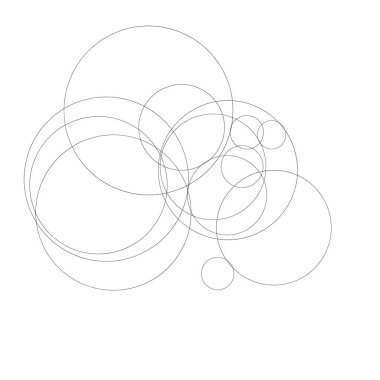 Rastgele daireler soyut geometrik bileşim