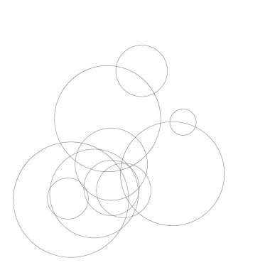 Rastgele daireler soyut geometrik bileşim