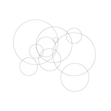 Rastgele daireler soyut geometrik bileşim