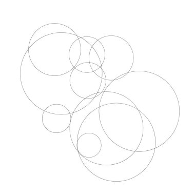 Rastgele daireler soyut geometrik bileşim