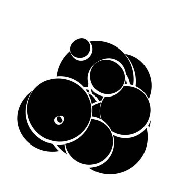 Rastgele daireler soyut geometrik bileşim