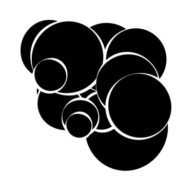 Rastgele daireler soyut geometrik bileşim